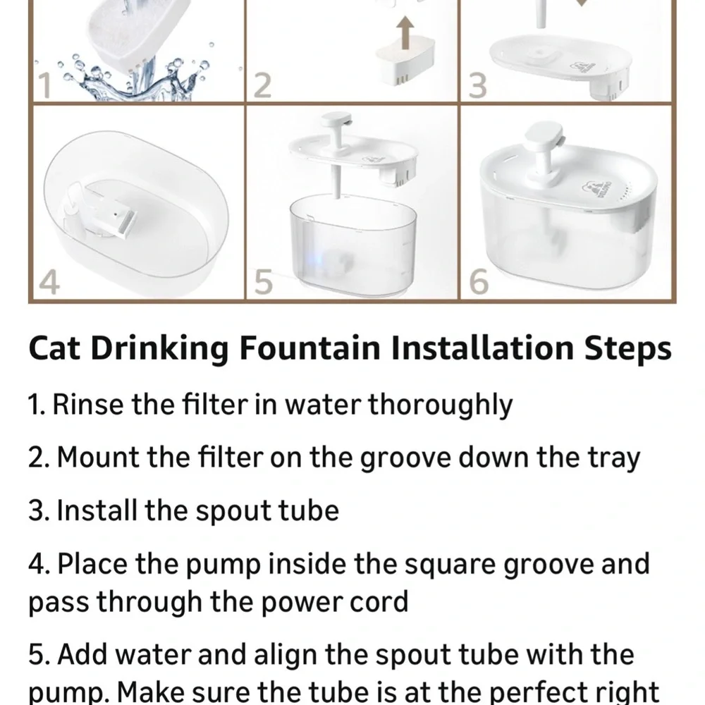 Cat Water Fountain Dispenser 118oz/3.5L Smart Pump LED Water Level Detect - Picture 8 of 8